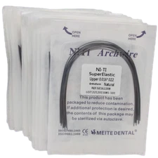 Dental Orthodontic Arch Wire Super Elastic Niti Round Rectangular Natural Form