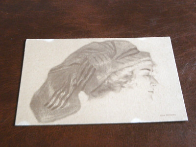 ORIGINAL MAX BRUNING SIGNIERTE JUGENDSTIL GLAMOUR GEWAGTE POSTKARTE, WIENERIN.