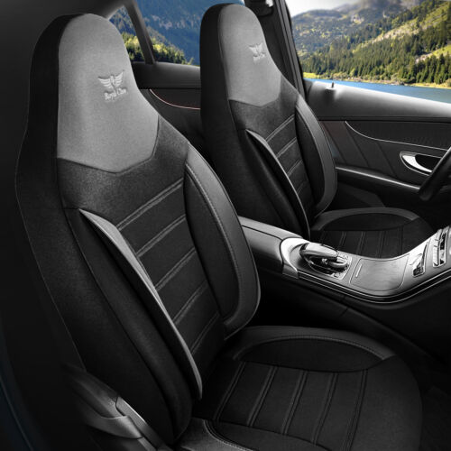 Housse de siège pour voiture convient VW Scirocco en noir gris pilote 4.10 - Photo 1/11