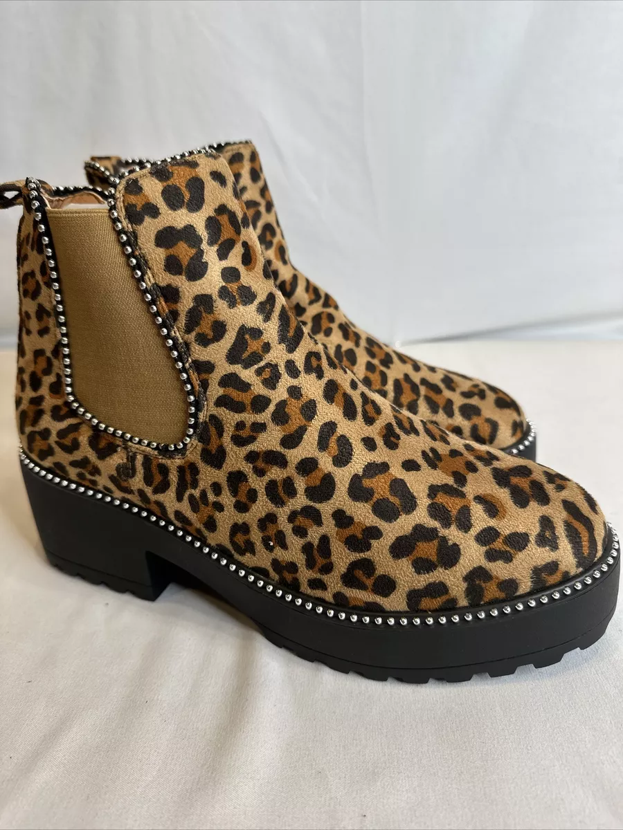 Cheetah booties for women cheap