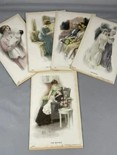 Bessie Pease Gutmann Postcard Consecutive 1300 - 1304, Mother Uncommon Rare Card