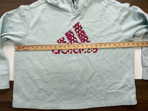 Adidas Mens Blue 3XL Pullover Hoodie Sweatshirt Polka Dot Logo - Picture 6 of 9