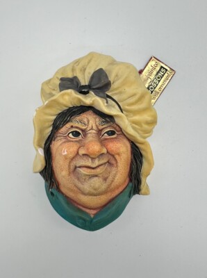 Vintage English Bossons Sarah Gamp Decorative Accent Wall Hanging Collectible