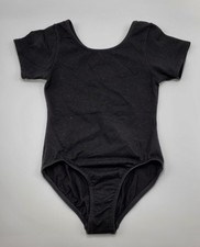 Moret Kids Girls  Cotton Blend Dance Black Leotard Size 6-7 Years Pre-owned