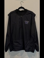 Washington Huskies Jacket Men’s XXL Black Nike Storm-Fit 1/4 Zip Windbreaker