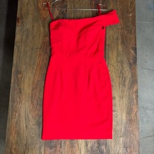 Aqua | One-Shoulder Red Cocktail Dress | Size 4