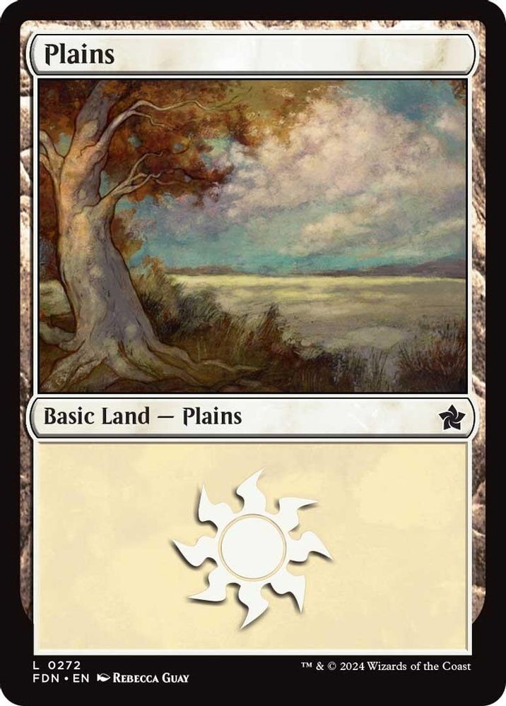2024 Magic: The Gathering: Foundations - Plains 0272 (#272, L, Near Mint)
