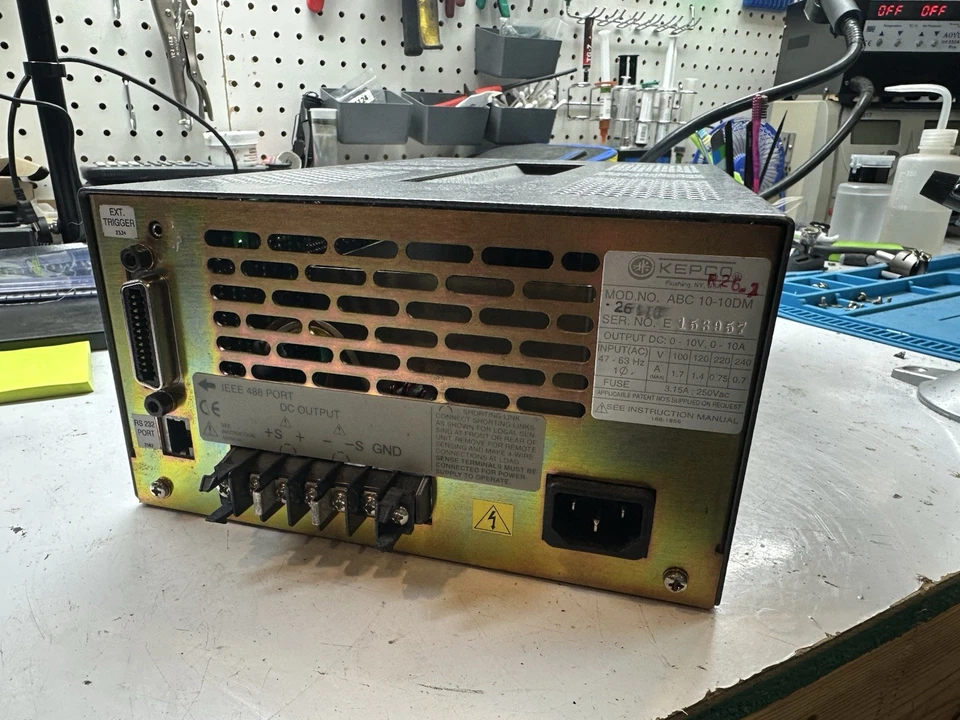 KEPCO ABC 10-10DM PROGRAMMABLE POWER SUPPLY 0-10V, 0-10A, GPIB - Image 4 of 4