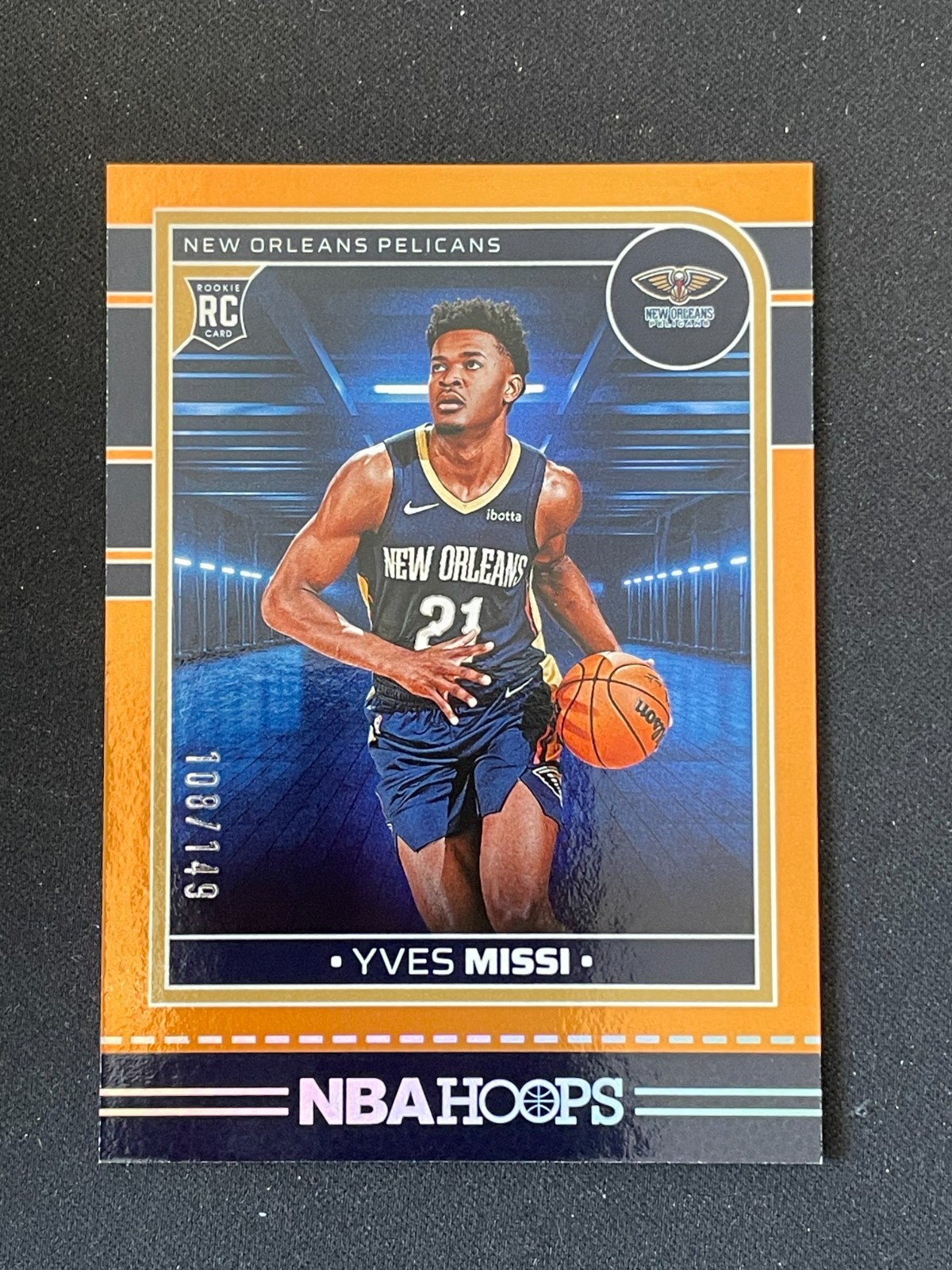 Yves Missi 2024-25 Panini NBA Hoops RC Holo Orange 108/149 #251