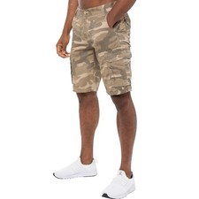 Image of Kruze Combat Shorts Mens Cargo Shorts Army Camouflage Jeans Camo Work Half Pants