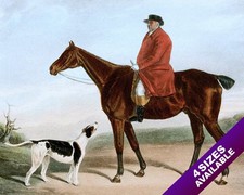 JOHN WARD ENGLISH FOX HUNT HORSE EQUESTRIAN HUNTING ART PAINTING CANVAS PRINT