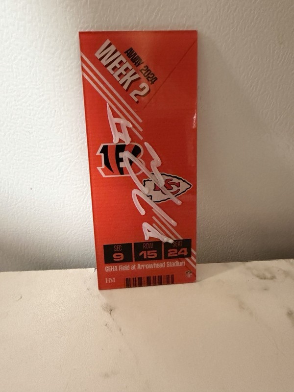 DJ Turner Signed Commemorative Ticket Cincinnati Bengals 06/10