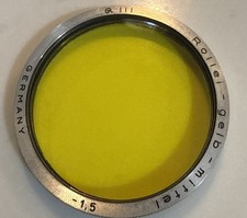Vintage Rollei Bay III Gelb-Mittel Medium Yellow Filter -1.5 W/leather Case
