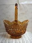 Fenton Lily of the Valley Cameo Opalescent Handled Basket YOP 1980-82