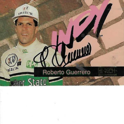 ROBERTO GUERRERO Signed Autographed Card 1993 All World Indy #68 - INDY RACING