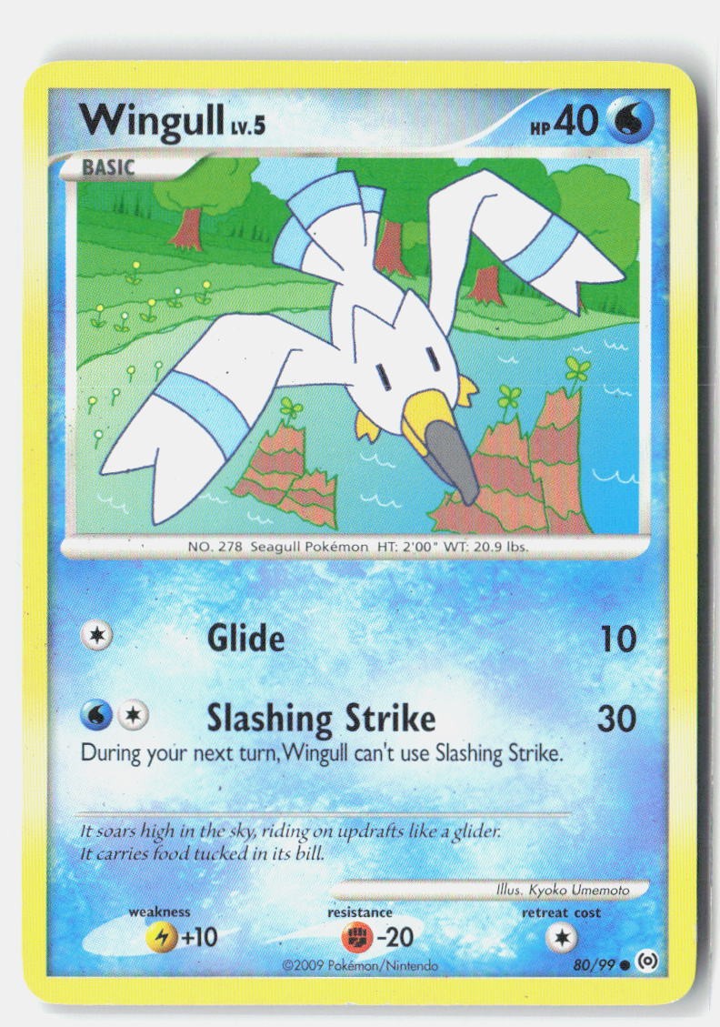 Pokemon tcg Arceus Wingull (80) Moderately played