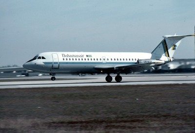 BAHAMASAIR, BAC one eleven, C6-BDP, at Miami, in 1979, aircraft slide