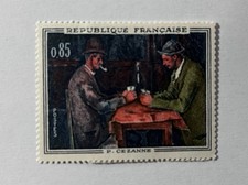 FRANCE 1961 - Timbre Y&T 1321 - 0,85F Paul Cézanne “Les Joueurs de Cartes”