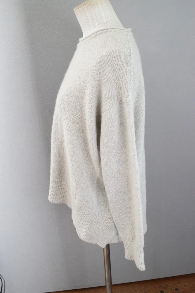 James Perse Los Angeles Hi Low Sweater Women Small 0 Cream 100% Cashmere - Image 2 of 4