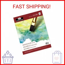 Royal Brush Royal Langnickel 25-Sheet Watercolor Essentials Artist Paper Pad, 9-