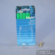 Leviton C5205 Nickel Audio Adapter RCA Jack to F-Type Coax Video Converter