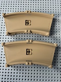 LEGO Vintage Race Track Parts Lot 42936 42938 Dark Gray Tan Racers System 5 Pcs