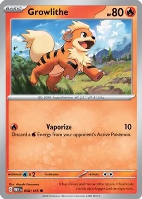 Growlithe - 058/165 - Common - Near Mint