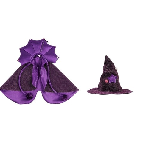 Star Pet Witch Cloak Cloth Dog Witch Costume Funny Halloween Pet Cloak Cat - Picture 10 of 14