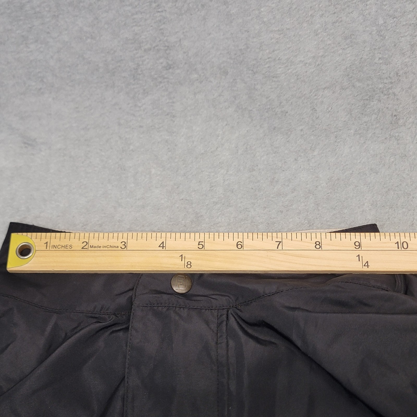 Footjoy Dryjoys Jacket Mens L Black 1/2 Zip Snap Short Sleeve Golf Windbreaker