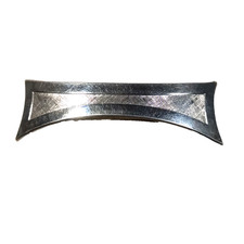 Vintage Silver Tone Hair Barrette Clip Art Deco Design