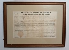 Signed Andrew Jackson Land Deed 1834 To Nathaniel Muncy Scott.