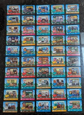 Animal Crossing Welcome Amiibo RV Cards #01-50, Mint, Authentic! Full Set!