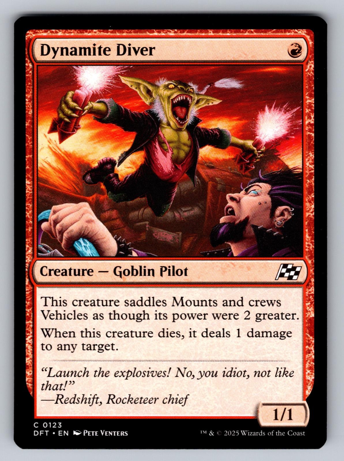 Dynamite Diver 123 Common Aetherdrift Near Mint