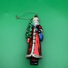 Vintage Santa Claus w/Sack Toys  Tree Christmas Ornament