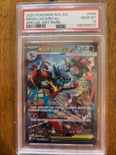 Mega Lucario ex | 088/063 | 2025 m1L Mega Brave | Pokémon TCG | CGC Pristine 10