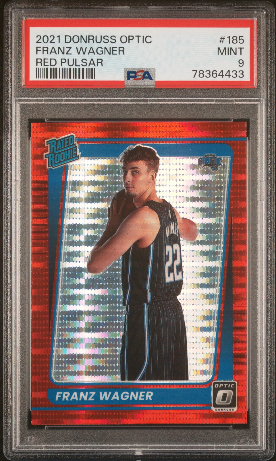 2021 Panini Donruss Optic Franz Wagner #185 Red Pulsar PSA 9