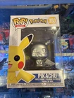 Funko Pop! Vinyl Figure Pokémon - Pikachu (Metallic, Silver) #353 RARE 25th Annv