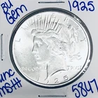 1925 BU UNCIRCULATED SILVER PEACE DOLLAR AUTHENTIC U.S. MINT FREE SHIPPING 5847