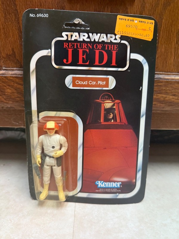 Vintage 1983 Star Wars: Return of the Jedi Cloud Car Pilot Kenner New on Card