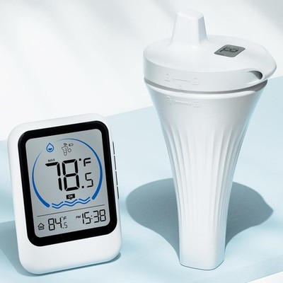 LIORQUE Digital Pool Thermometer with LCD Display, Wireless Pool Thermometer ...