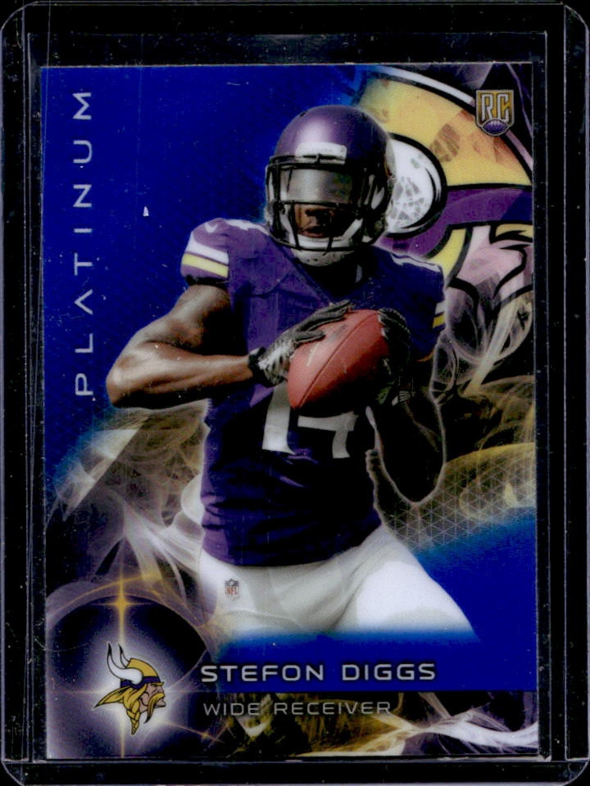 2015 Topps Platinum Stefon Diggs RC Rookie Sapphire Refractor #141 Vikings
