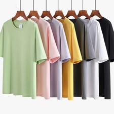 Round neck drop shoulder t-shirt