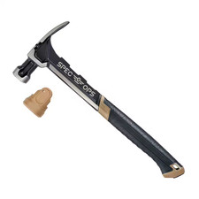 Steel Framing Hammer, 28 Oz., Rip Claw, Milled Face, Shock-Absorbing Grip