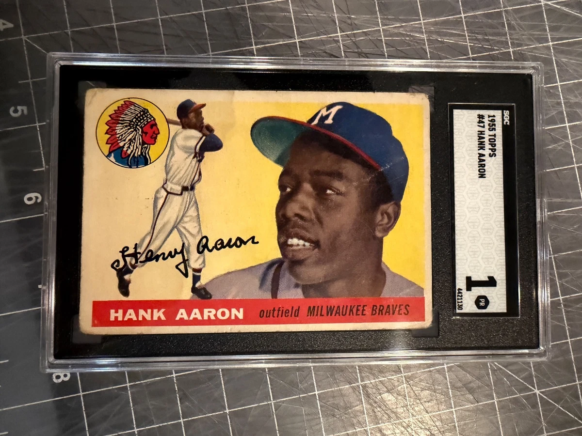 Hank Aaron 1955 Season Baseball Sports Trading Cards & Accessories