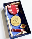 4pc NOS Vintage WWII Army Military Good Conduct Decoration Medal Ribbon Orig Box
