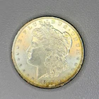 1882 Silver Morgan Dollar 90% Silver Mild Toned Coin
