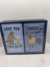 Hunter & Grey Fathers Figure Soap Set 2-Pack Oakmoss Amber Sandalwood