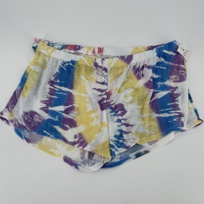Grayson Threads Sleepwear Multicolor Tie Dye Mid Rise Sweet Dreams Shorts Size M