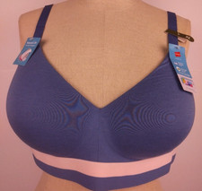 Hanes Comfort Flex Fit Cool That Adapts To You Blue T Shirt Bra Size XL - New