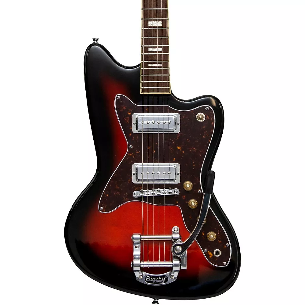 Red silvertone electric guitar deals